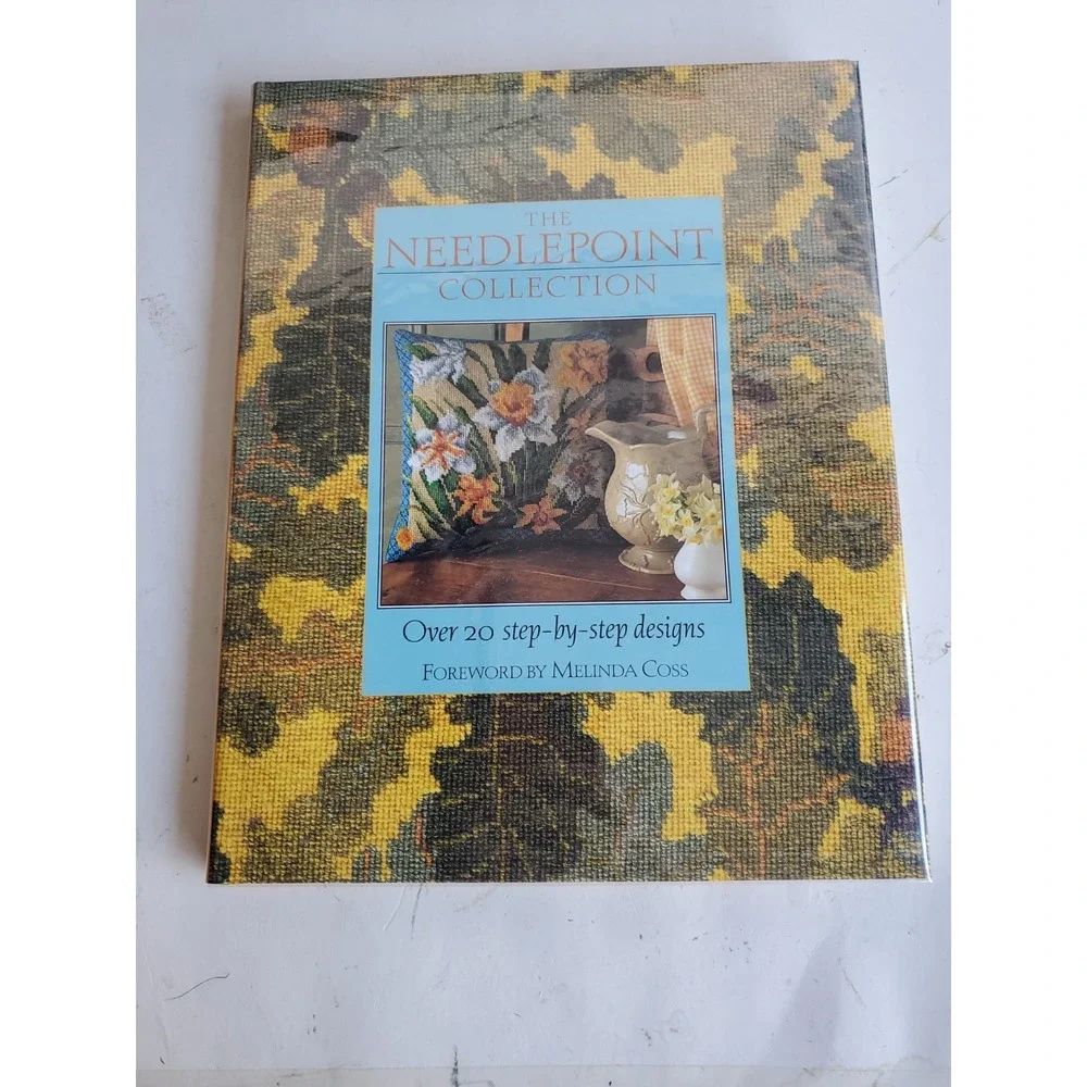 Lot of 4 Vintage Needlepoint Patterns Craft Hobbies & Design Books Gold Silver